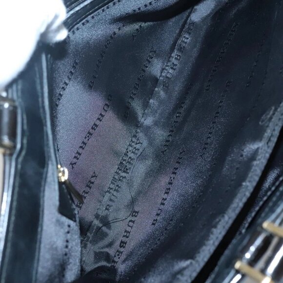 BURBERRY Nova Check Hand Bag Wool Brown Gold black - Picture 10 of 16